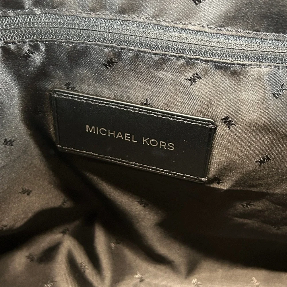 Michael Kors Kent Black Nylon Duffle Bag Convertible Backpack Travel Gym
